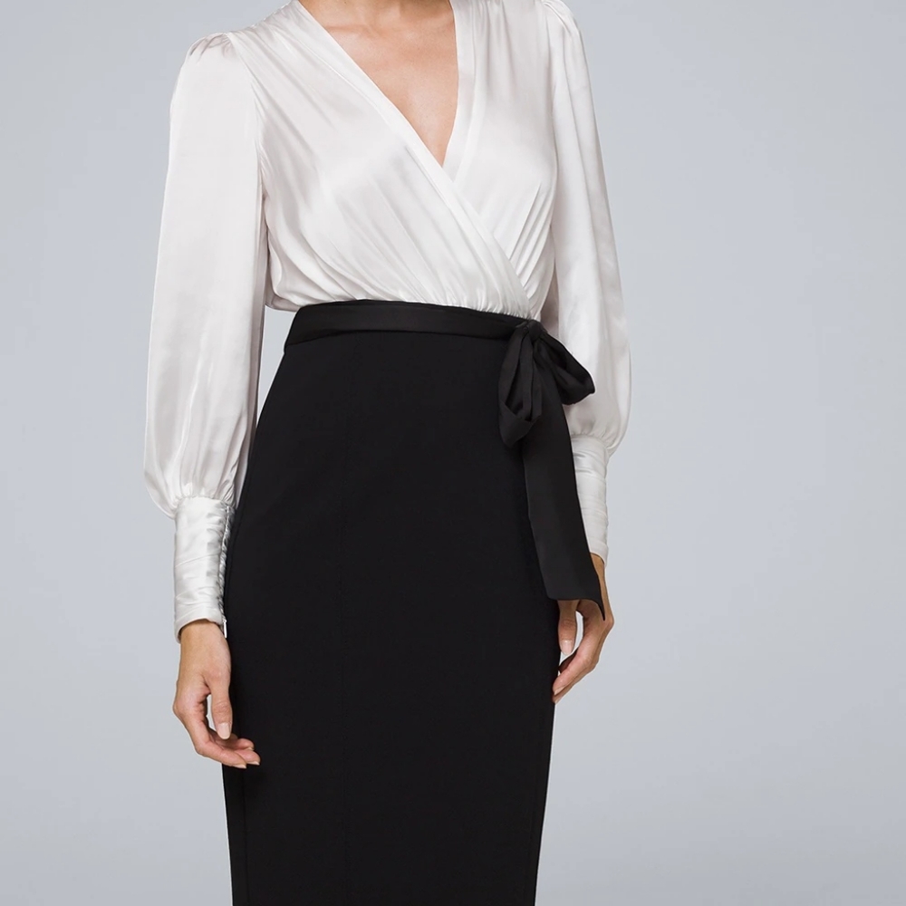 Body Perfecting Mixed-Media Sheath Dress